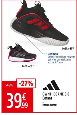 Intersport ADIDAS Ownthegame 3.0 enfant offre