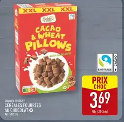ALDI GOLDEN BRIDGE Céréales fourrées au chocolat offre