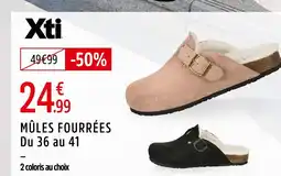 Intersport Xti Mûles fourrées offre