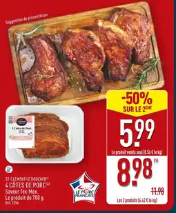 ALDI ST-CLÉMENT LE BOUCHER 4 côtes de porc offre