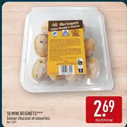 ALDI 10 Mini beignets saveur chocolat et noisettes offre