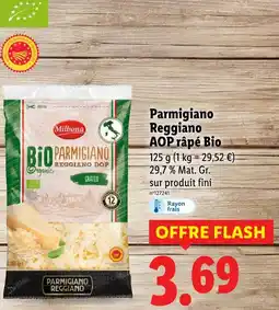 Lidl Milbona Parmigiano Reggiano AOP râpé Bio offre