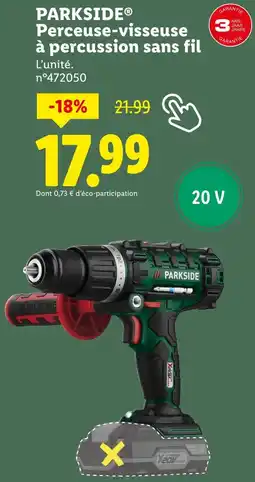 Lidl PARKSIDE Perceuse-visseuse à percussion sans fil offre