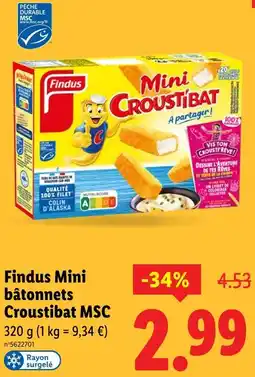 Lidl FINDUS Mini Croustibat offre