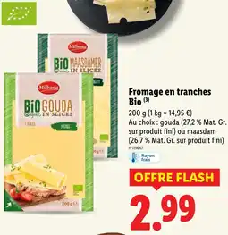 Lidl MILBONA Fromage en tranches bio offre