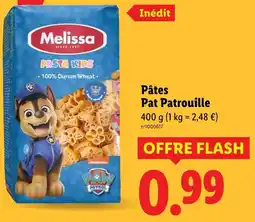 Lidl Melissa Pâtes Pat Patrouille offre