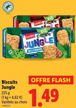 Lidl SONDEY Biscuits jungle offre