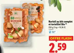 Lidl CHEF SELECRT Ravioli au blé complet et tortellini bio offre