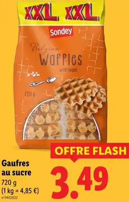 Lidl Sondey Gaufres au sucre offre