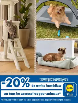 Lidl 20% de remise immédiate sur tous les accessoires pour animaux offre