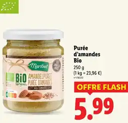 Lidl MARIBEL Purée d'amandes bio offre