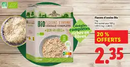 Lidl CROWNFIELD Flocons d'avoine bio offre