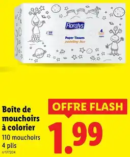 Lidl FLORALYS Boîte de mouchoirs à colorier offre