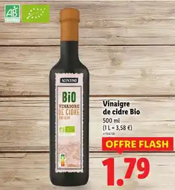 Lidl ACENTINO Vinaigre de cidre Bio offre