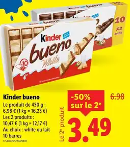 Lidl Kinder Kinder bueno offre