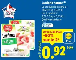 Lidl SAINT ALBY Lardons nature offre