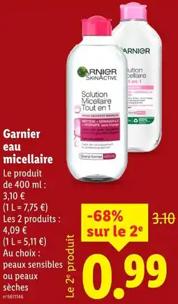 Lidl GARNIER Eau micellaire offre