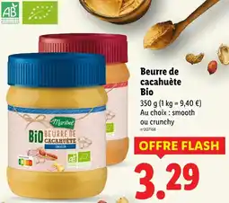Lidl Maribee Beurre de cacahuète Bio offre