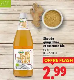 Lidl SOLEVITA Shot de gingembre et curcuma bio offre