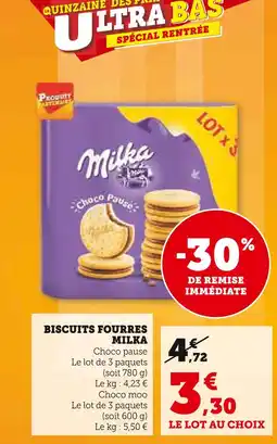 U Express Milka Biscuits fourrés offre