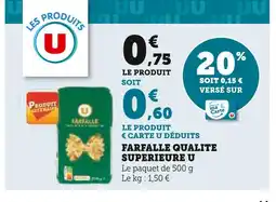 U Express U Farfalle qualité supérieure offre