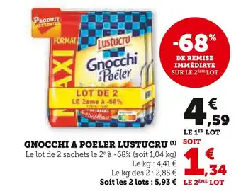 U Express Lustucru Gnocchi à poêler offre