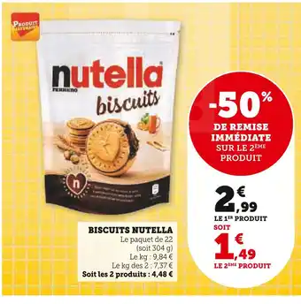 U Express NUTELLA Biscuits offre