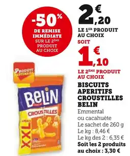 U Express BELIN Biscuits apéritifs croustilles offre