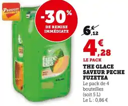 U Express FUZETEA Thé glacé saveur pêche offre