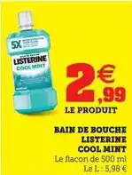 Super U Listerine - bain de bouche cool mint offre