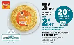 Super U Tortilla de pommes de terre u offre