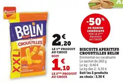 Super U Biscuits aperitifs croustilles belin offre