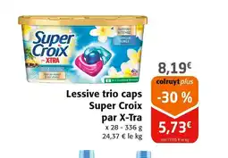 Colruyt X-TRA Lessive trio caps Super Croix offre