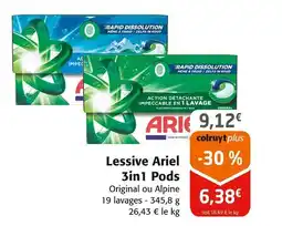 Colruyt Lessive Ariel 3in1 Pods offre