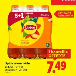 Lidl LIPTON saveur pêche offre