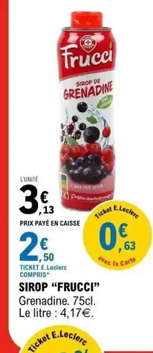 E.Leclerc FRUCCI Sirop offre