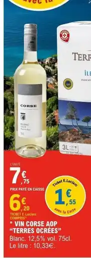E.Leclerc TERRES OCRÉES Vin corse aop offre