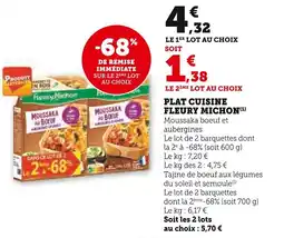 Super U Plat cuisine fleury michon offre
