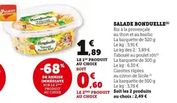 Super U Salade bonduelle offre