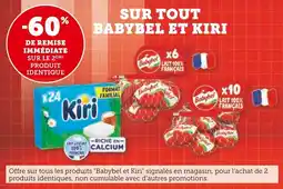 Super U Sur tout babybel et kiri offre