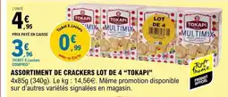 E.Leclerc TOKAPI Assortiment de crackers lot de 4 offre