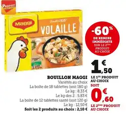 Super U Bouillon maggi offre
