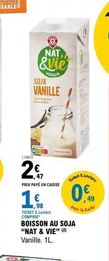 E.Leclerc NAT & VIE Boisson au soja offre