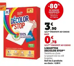 Super U Lingettes decolor stop offre