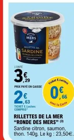 E.Leclerc RONDE DES MERS Rillettes de la mer offre