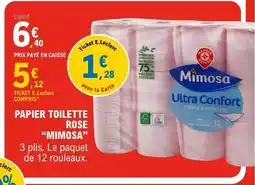 E.Leclerc MIMOSA Papier toilette rose offre