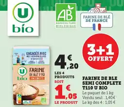 Bi1 Farine de ble semi complete t110 u bio offre