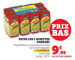 Bi1 Pates les 3 minutes panzani offre