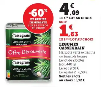 Bi1 Legumes cassegrain offre