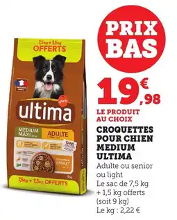 Bi1 Croquettes pour chien medium ultima offre